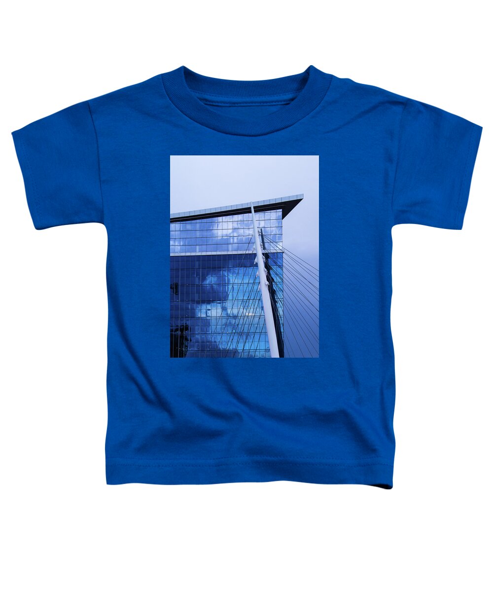 Urban Denver Toddler T-Shirt featuring the photograph Milennium Bridge Spire by Tim Kathka