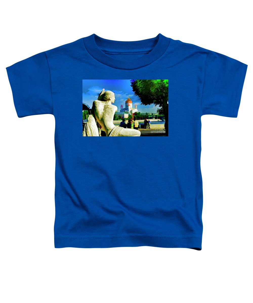Moscow Russia Churches Waterways Parks Toddler T-Shirt featuring the photograph Moscow By The Water by Rick Bragan