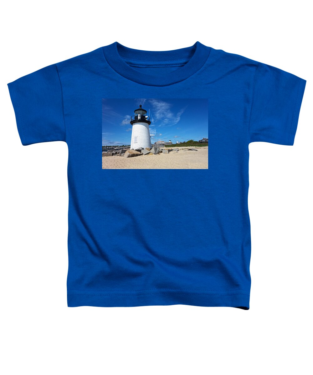 Nantucket Lighthouse Toddler T-Shirt featuring the photograph Nantucket Lighthouse - y5 by Carlos Diaz