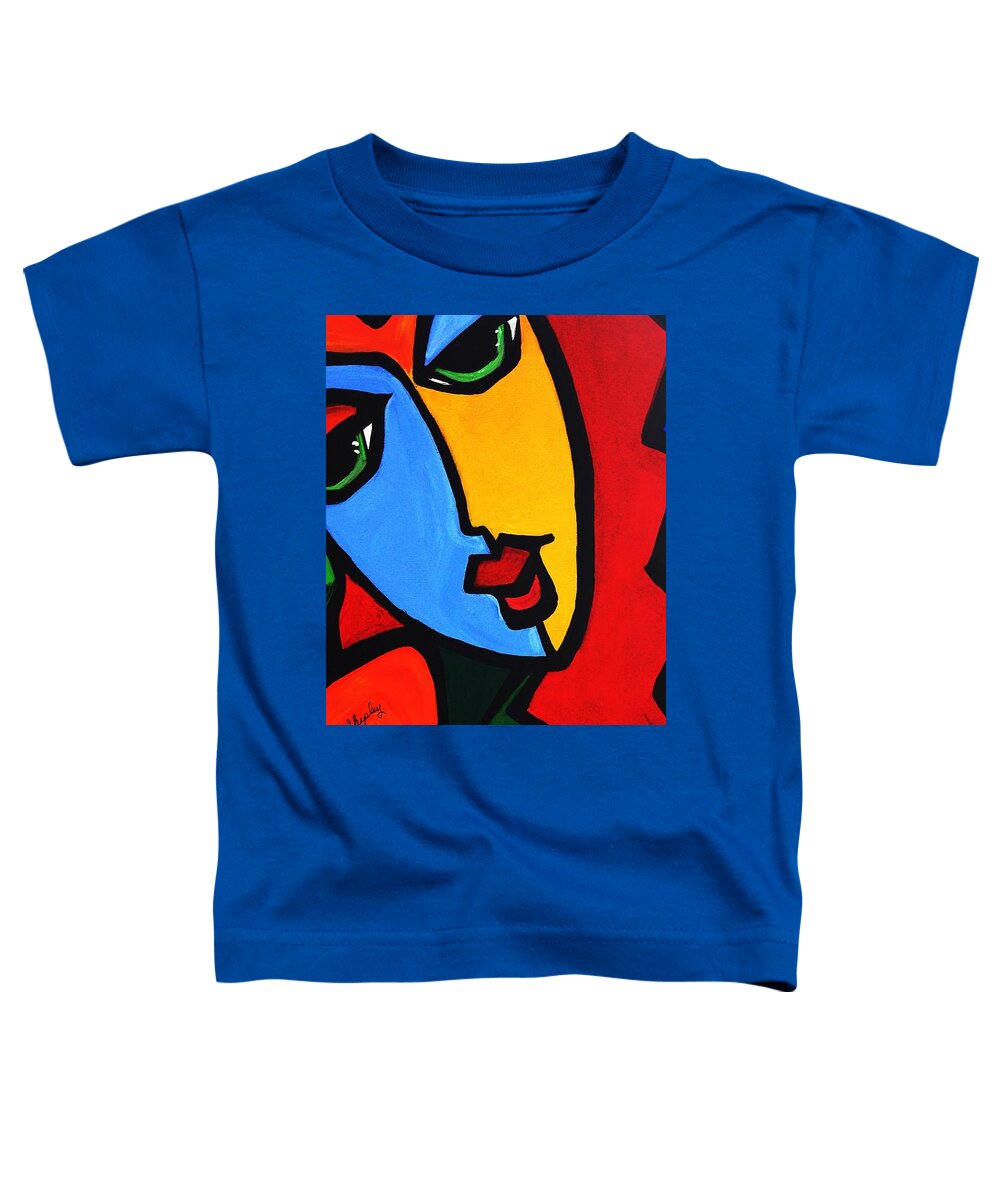 Abstract Toddler T-Shirt featuring the painting New Abstract  Miss Tulip by Nora Shepley