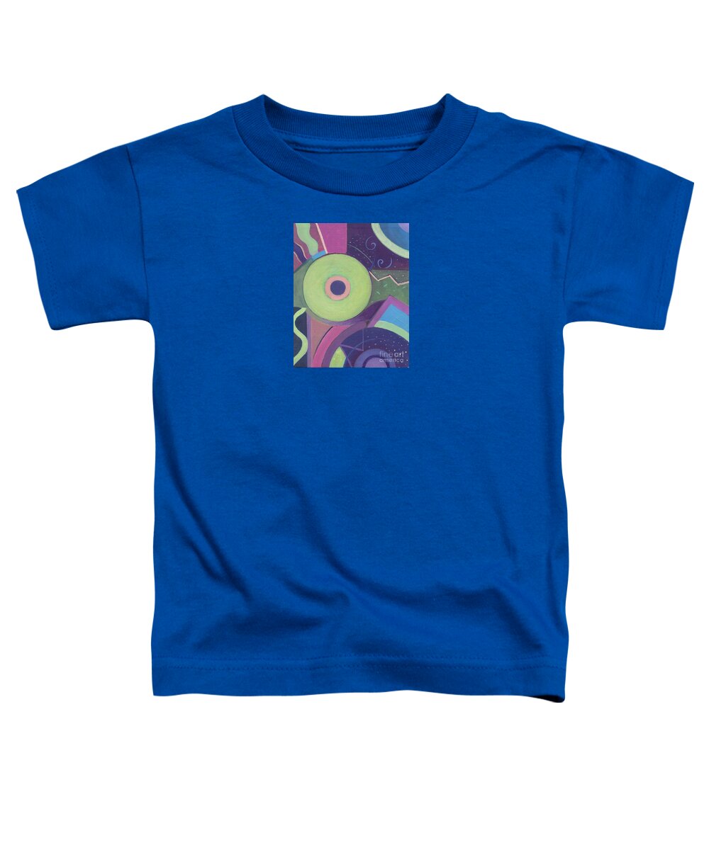 Circles Toddler T-Shirt featuring the painting Openly Green by Helena Tiainen