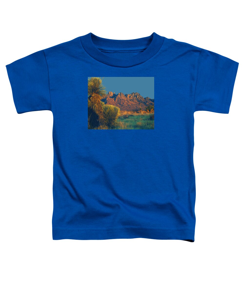 Sunset Toddler T-Shirt featuring the photograph 214801-Organ Mountains at Sunset by Ed Cooper Photography