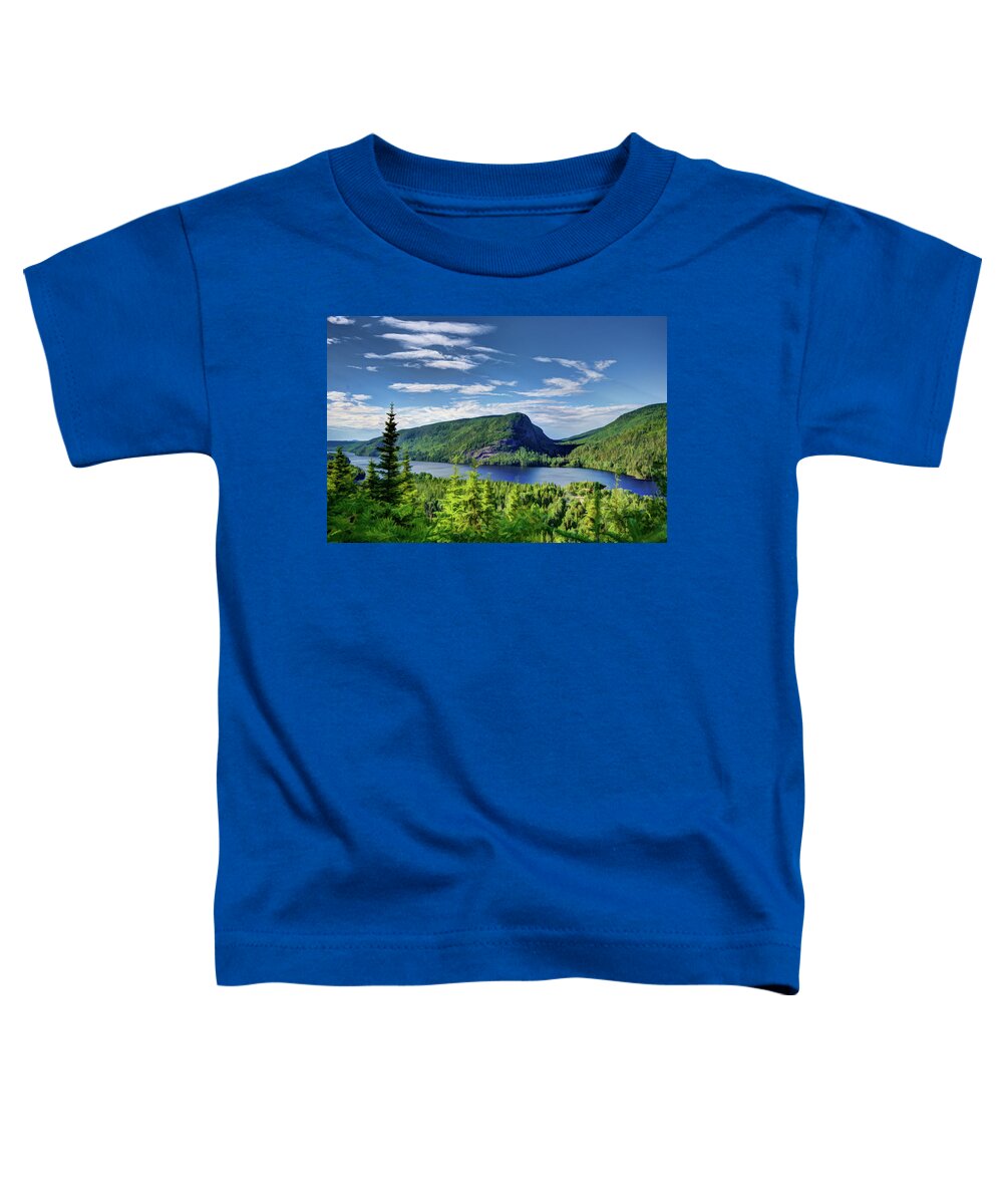 Quebec Toddler T-Shirt featuring the photograph Petit lac Ha Ha by David Thompsen