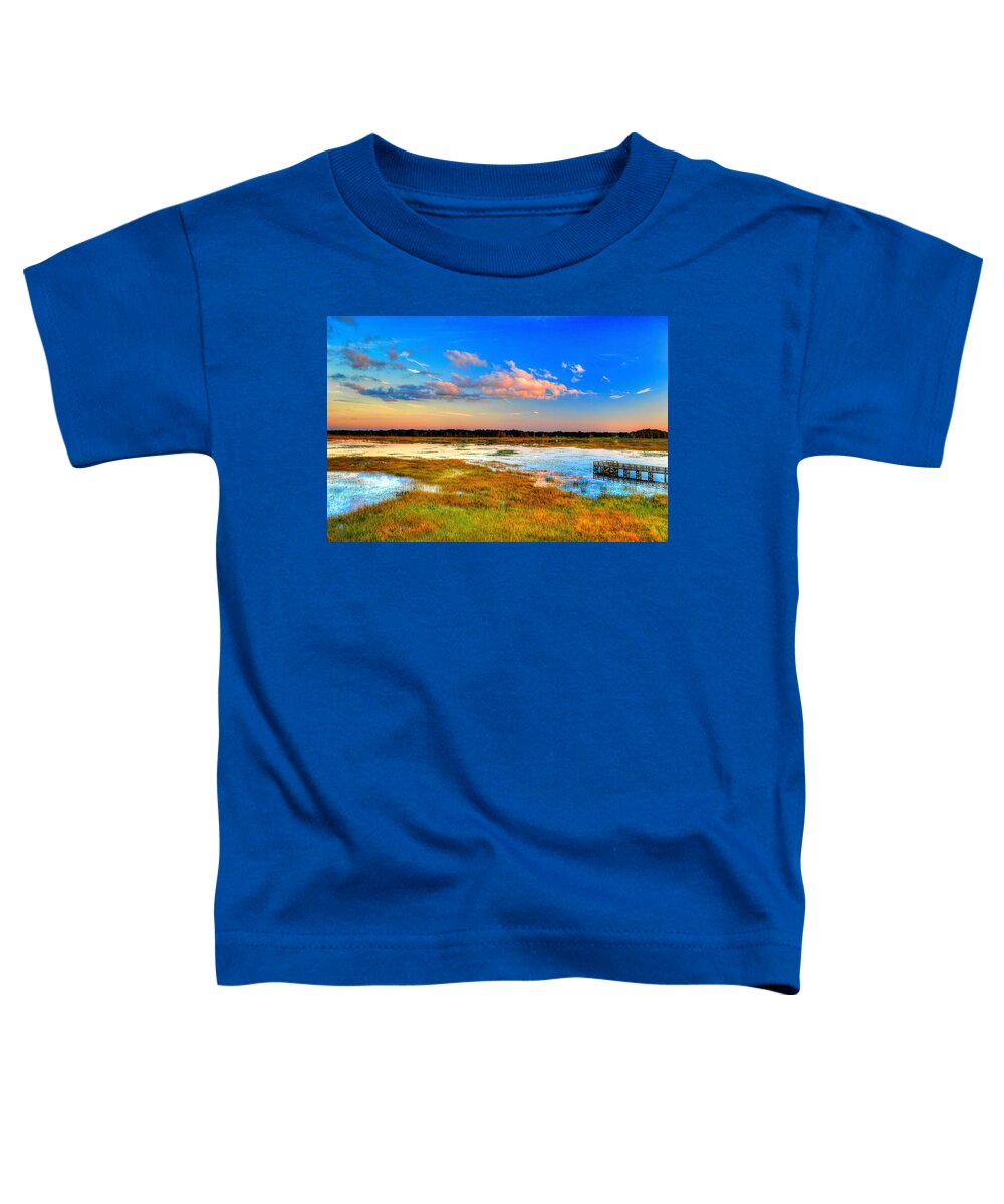 Florida Toddler T-Shirt featuring the photograph Pier at Sunset by Richard Zentner