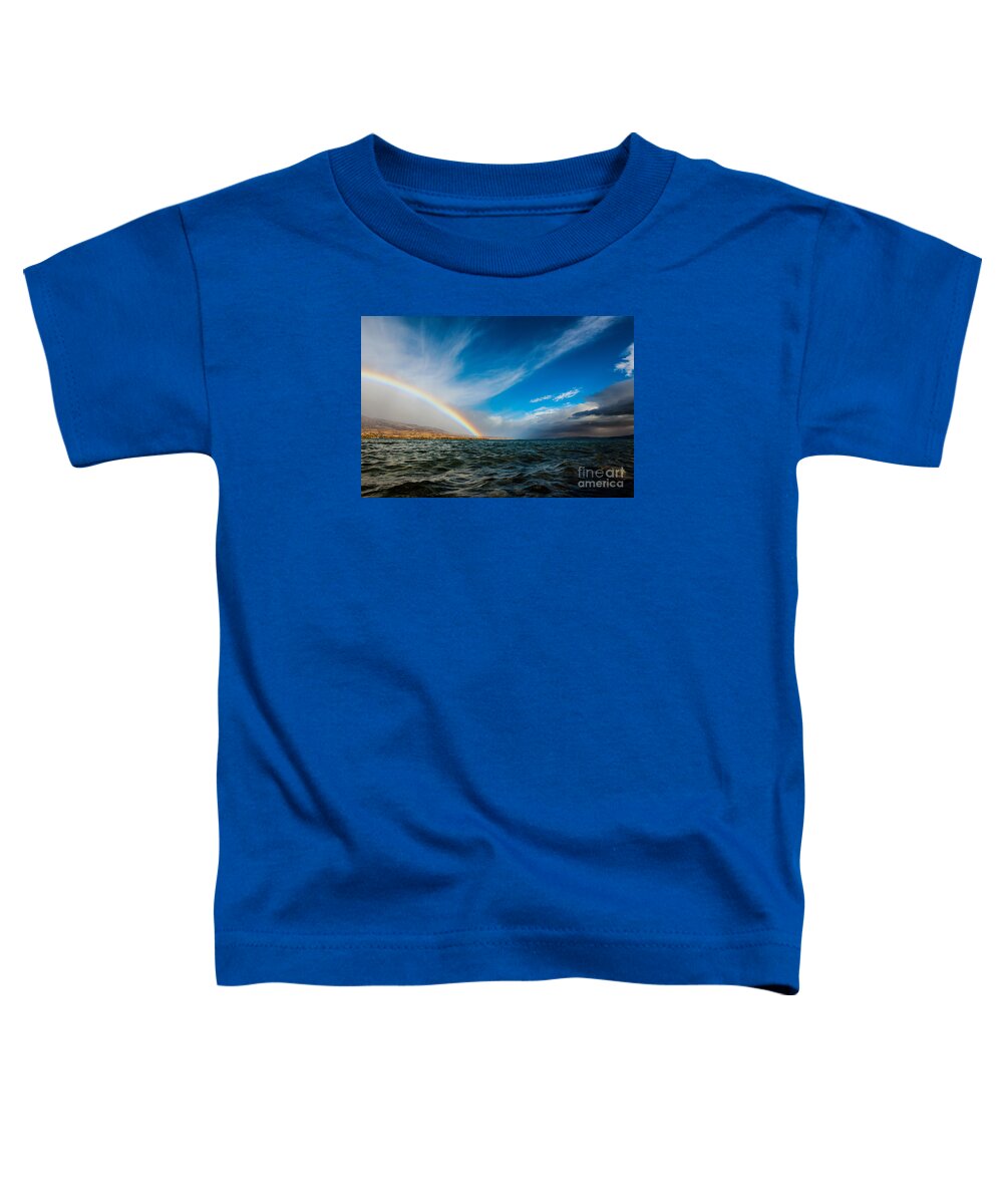 Bear Toddler T-Shirt featuring the photograph Rainbow, Bear Lake by Bret Barton