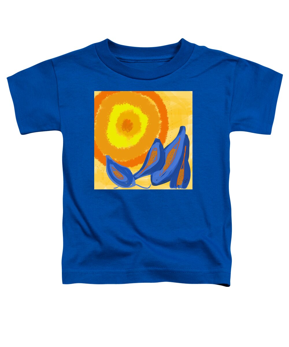 Orange Toddler T-Shirt featuring the digital art Raw Cuisine by Sherry Killam