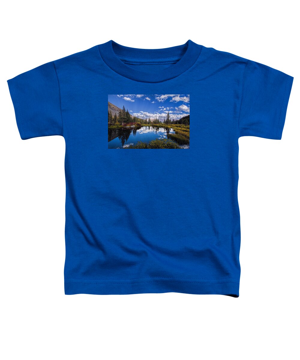 Sky Toddler T-Shirt featuring the photograph Reflecting by Jeff Niederstadt