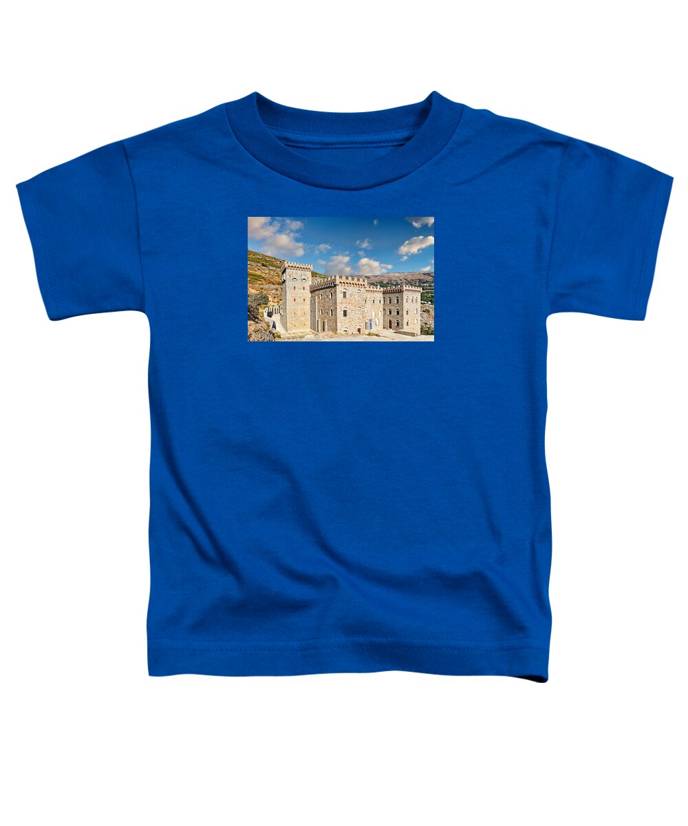 Saint Toddler T-Shirt featuring the photograph Saint Marina in Andros island - Greece by Constantinos Iliopoulos