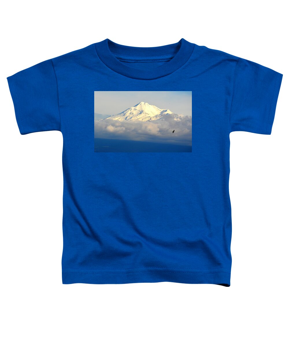 Scenic Toddler T-Shirt featuring the photograph Shasta Near Sunset by AJ Schibig