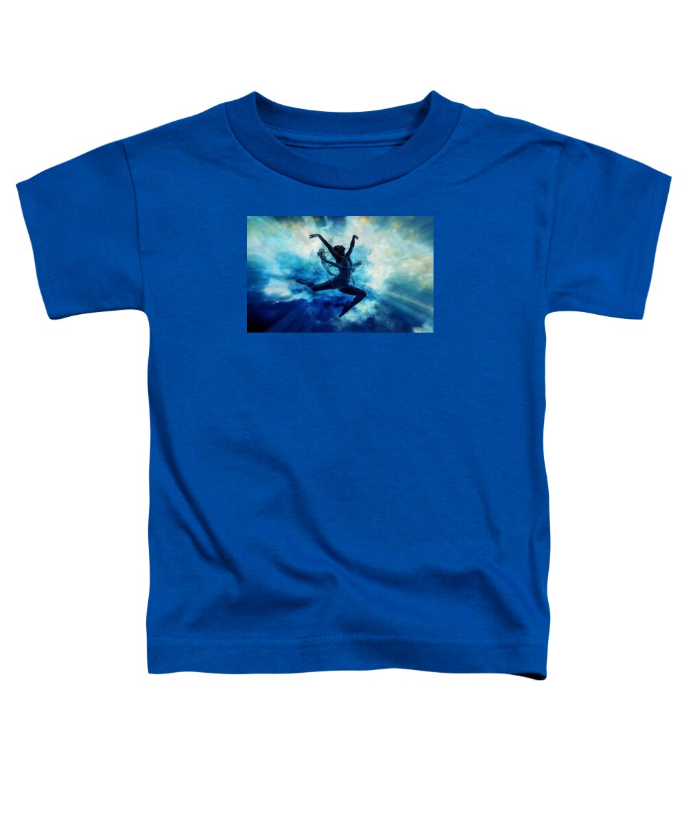Dancer Toddler T-Shirt featuring the digital art Sky dancer 2 by Lilia D