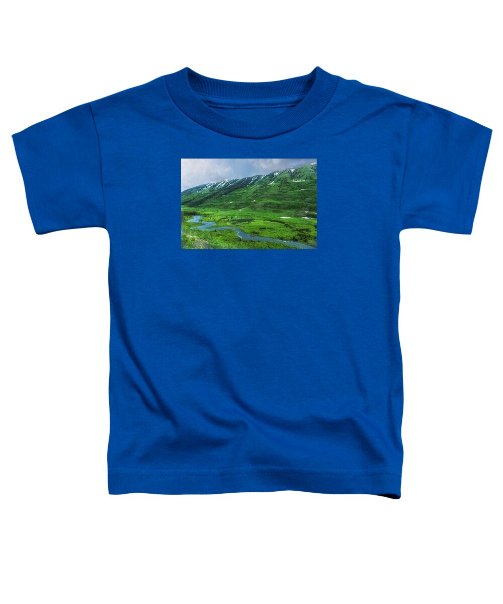 Landscape Toddler T-Shirt featuring the photograph Slate River by Lorraine Baum