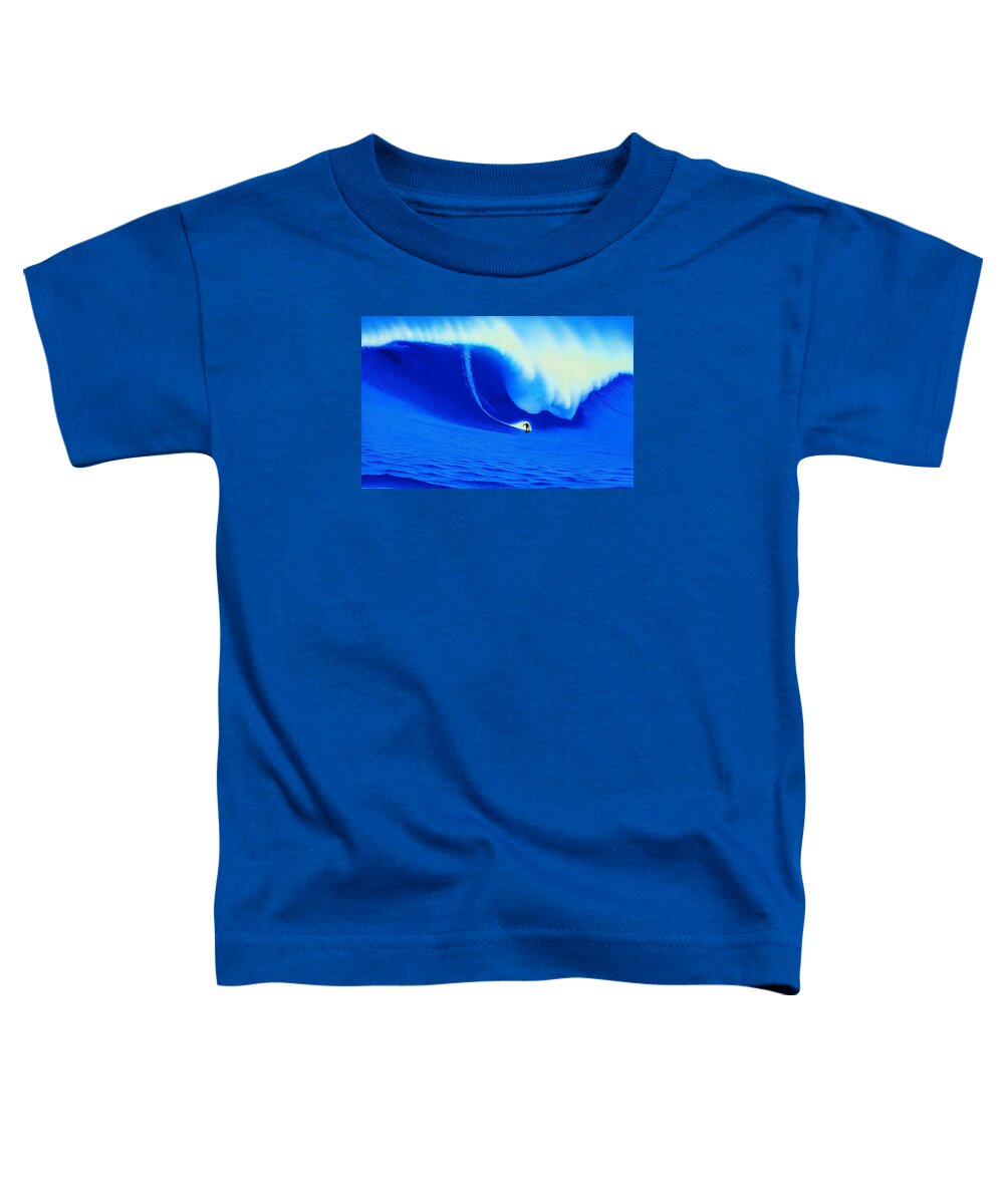 Surfing Toddler T-Shirt featuring the painting Dungeons, South Africa 2006 by John Kaelin