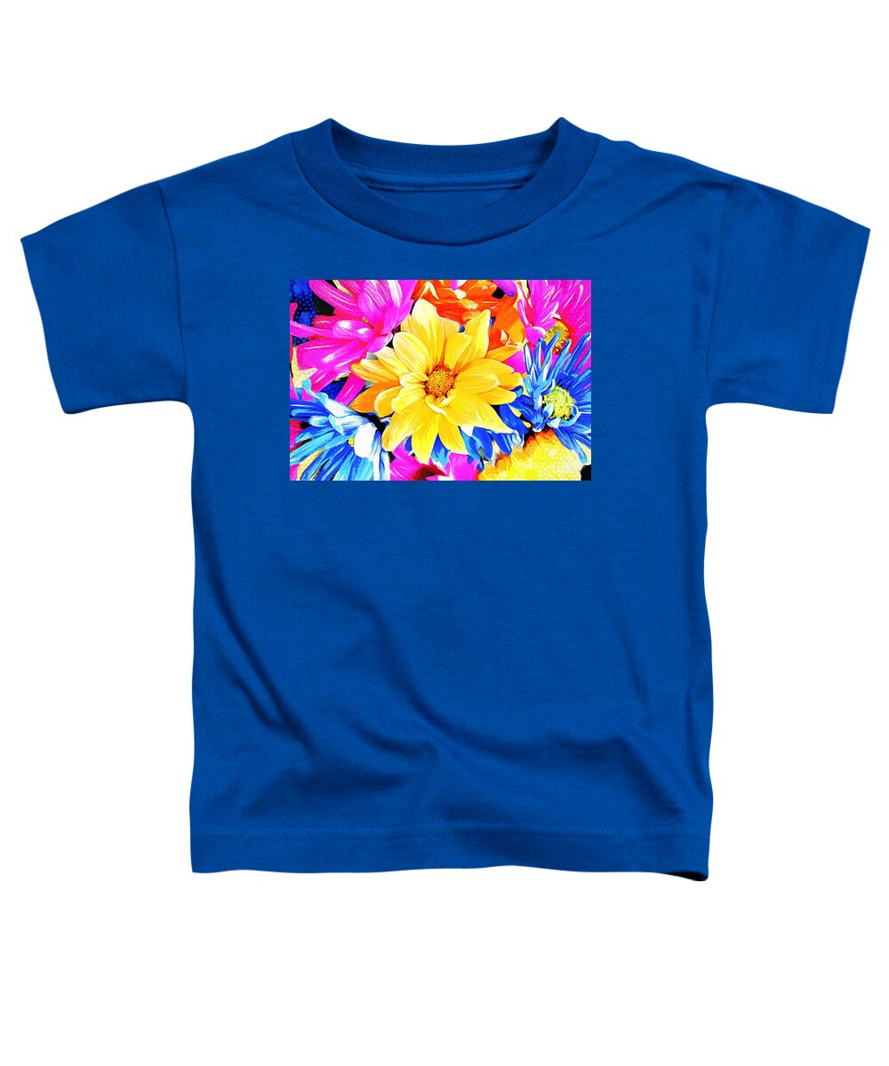 Flowers Toddler T-Shirt featuring the painting Spring Fling by Tina LeCour