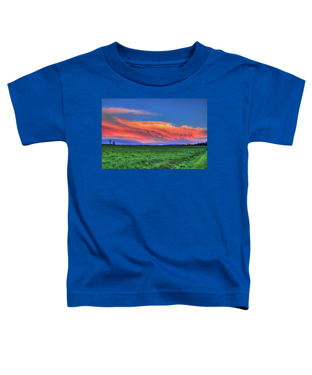 Farmer Toddler T-Shirt featuring the photograph Spring Storm Over Wausau by Dale Kauzlaric
