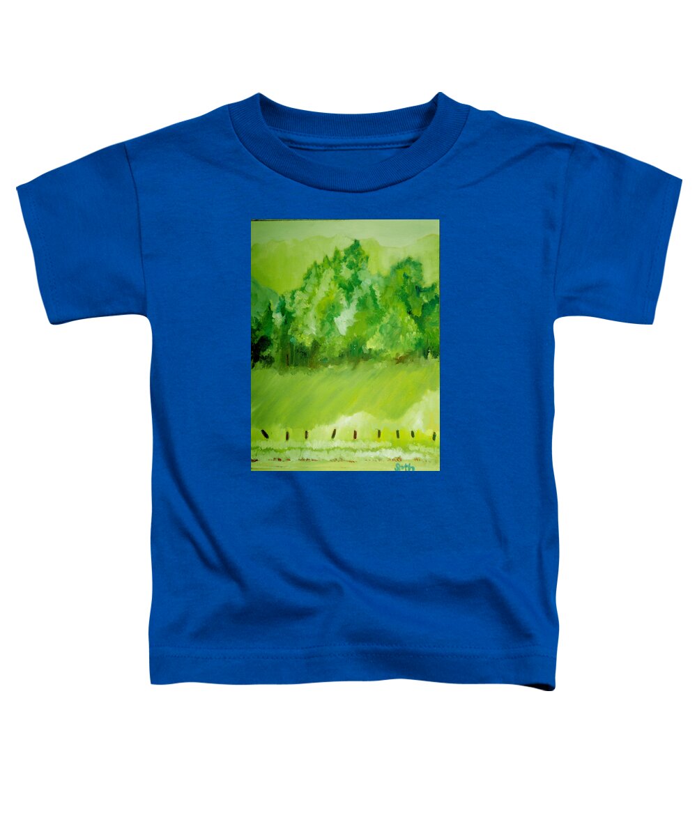 Spring Toddler T-Shirt featuring the painting Sunday at Two Thirty by Seth Weaver