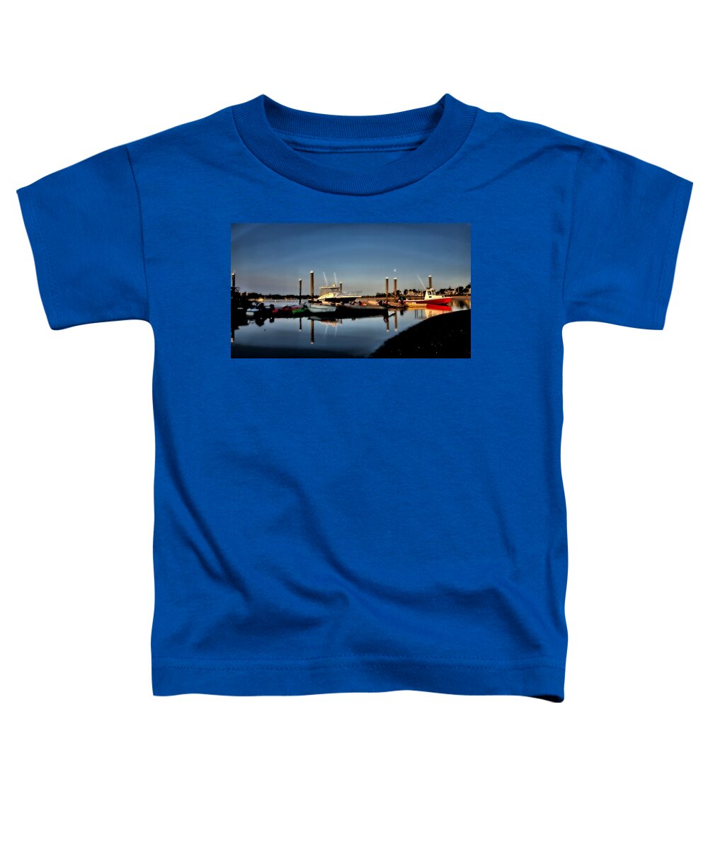 Cape Cod Toddler T-Shirt featuring the photograph Sunny Morning at Onset Pier by Bruce Gannon