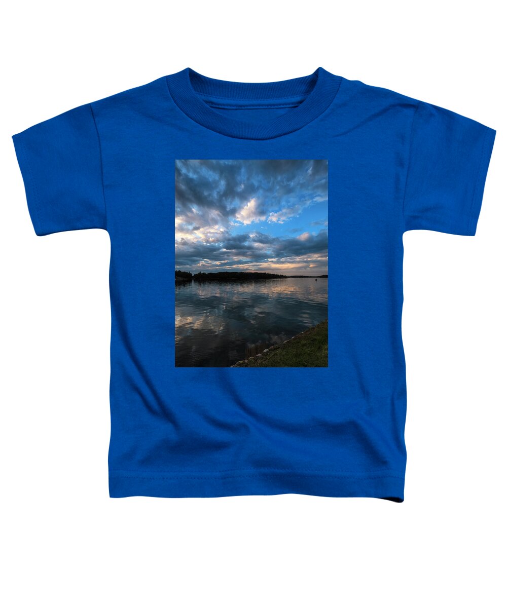 St Lawrence Seaway Toddler T-Shirt featuring the photograph Sunset On The River by Tom Singleton