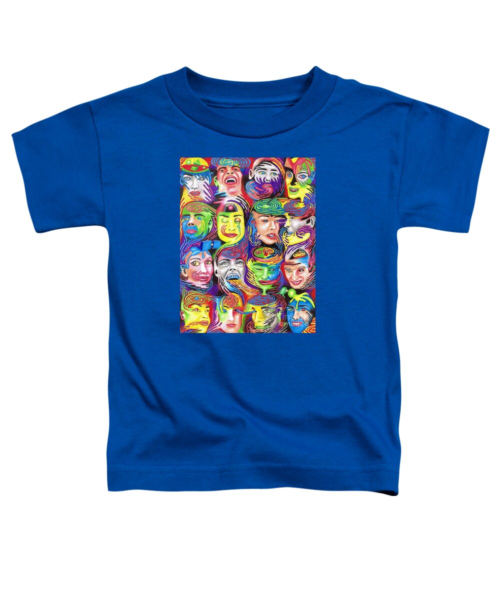 People Toddler T-Shirt featuring the drawing Supererogatory Cognizance by Justin Jenkins