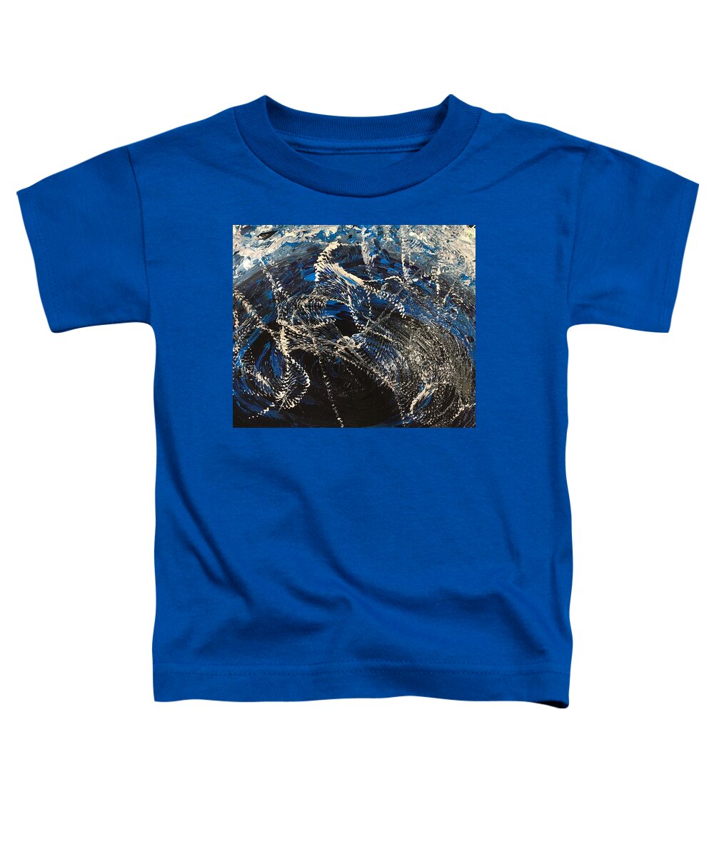 Abstract Toddler T-Shirt featuring the painting Tempest by Deb Mayer