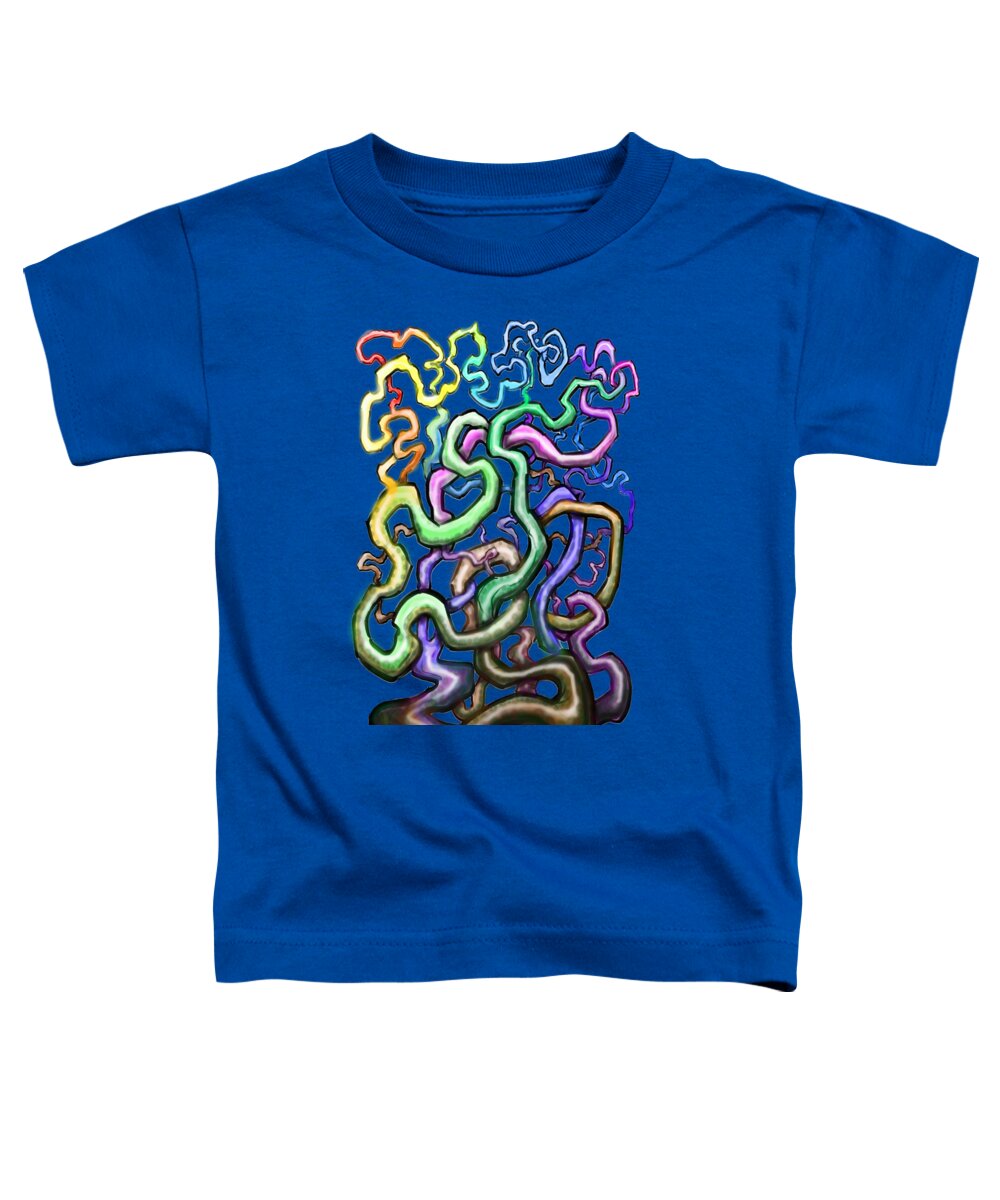 Abstract Toddler T-Shirt featuring the digital art That wacky twisted vine we call life by Kevin Middleton