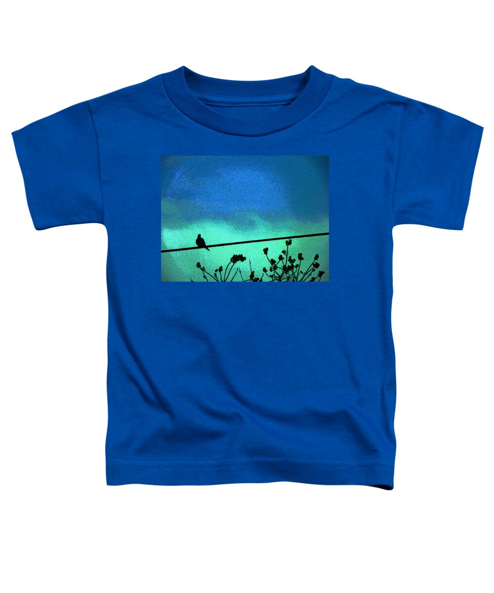 Abstract Toddler T-Shirt featuring the photograph The Dove Above 2 by Lenore Senior