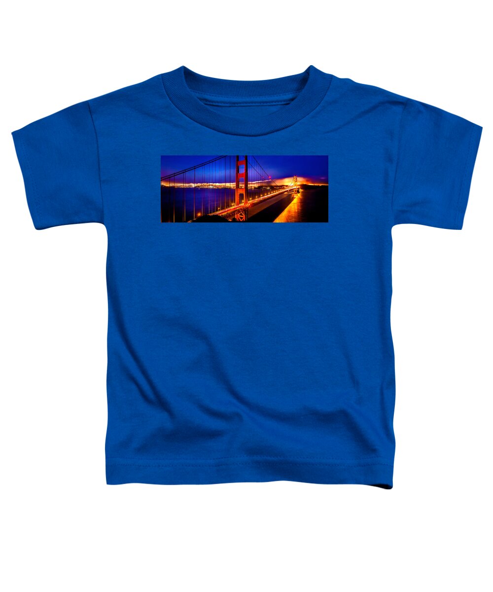 Golden Gate Bridge Toddler T-Shirt featuring the photograph The Golden Path by Az Jackson