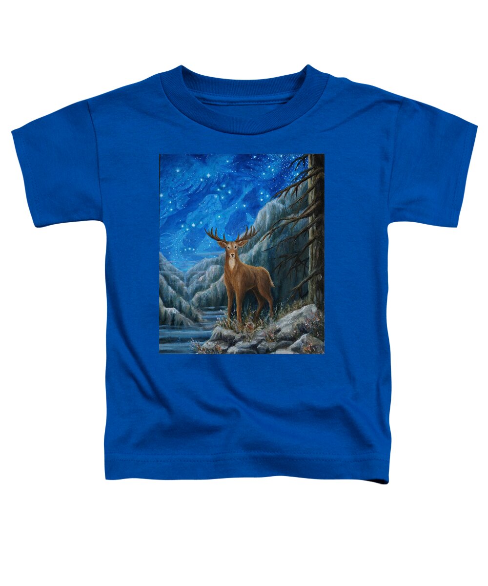 Deer Toddler T-Shirt featuring the painting the Hart by Matt Konar
