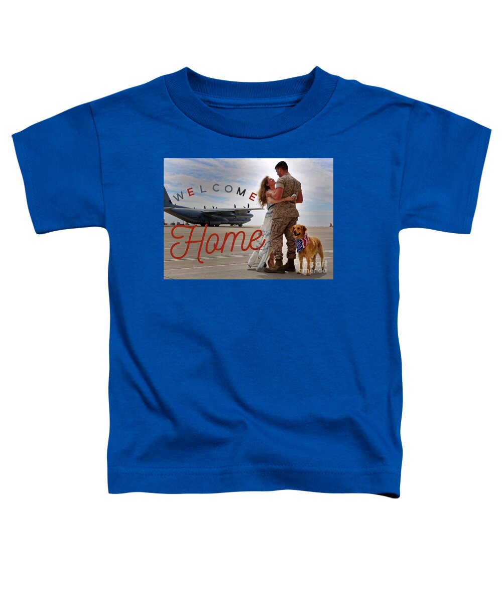 Welcome Home Toddler T-Shirt featuring the digital art Welcome Home by Kathy Tarochione