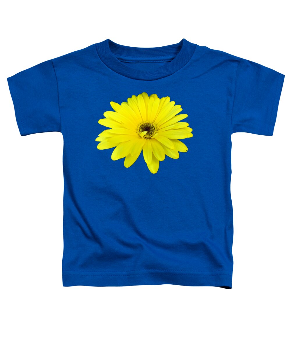 Yellow Toddler T-Shirt featuring the photograph Yellow Daisy Flower by Delynn Addams by Delynn Addams