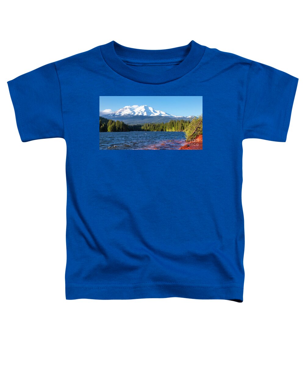 Mt Shasta Toddler T-Shirt featuring the photograph Lake Siskiyou and Mt Shasta #1 by Ken Brown