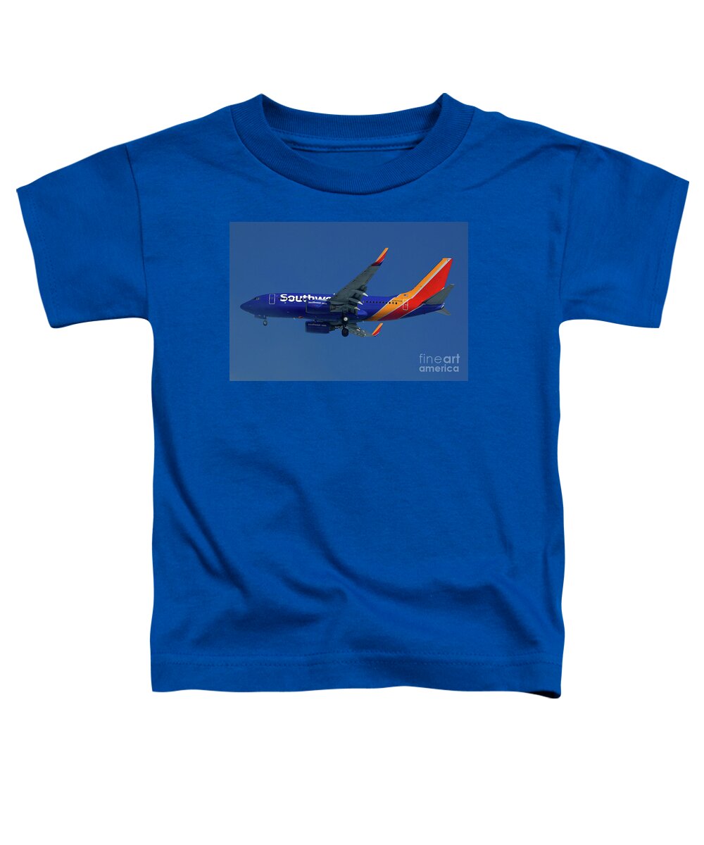 Airplane Toddler T-Shirt featuring the photograph on approach to San Francisco International Airport #47 by Jason O Watson
