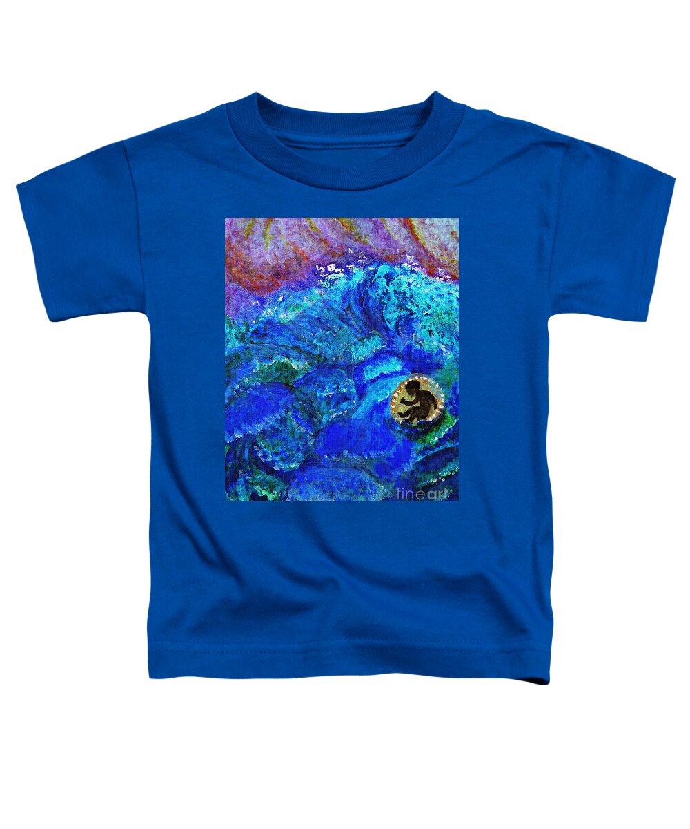 Wave Toddler T-Shirt featuring the painting A Quiet Place in the Storm by Sarah Loft