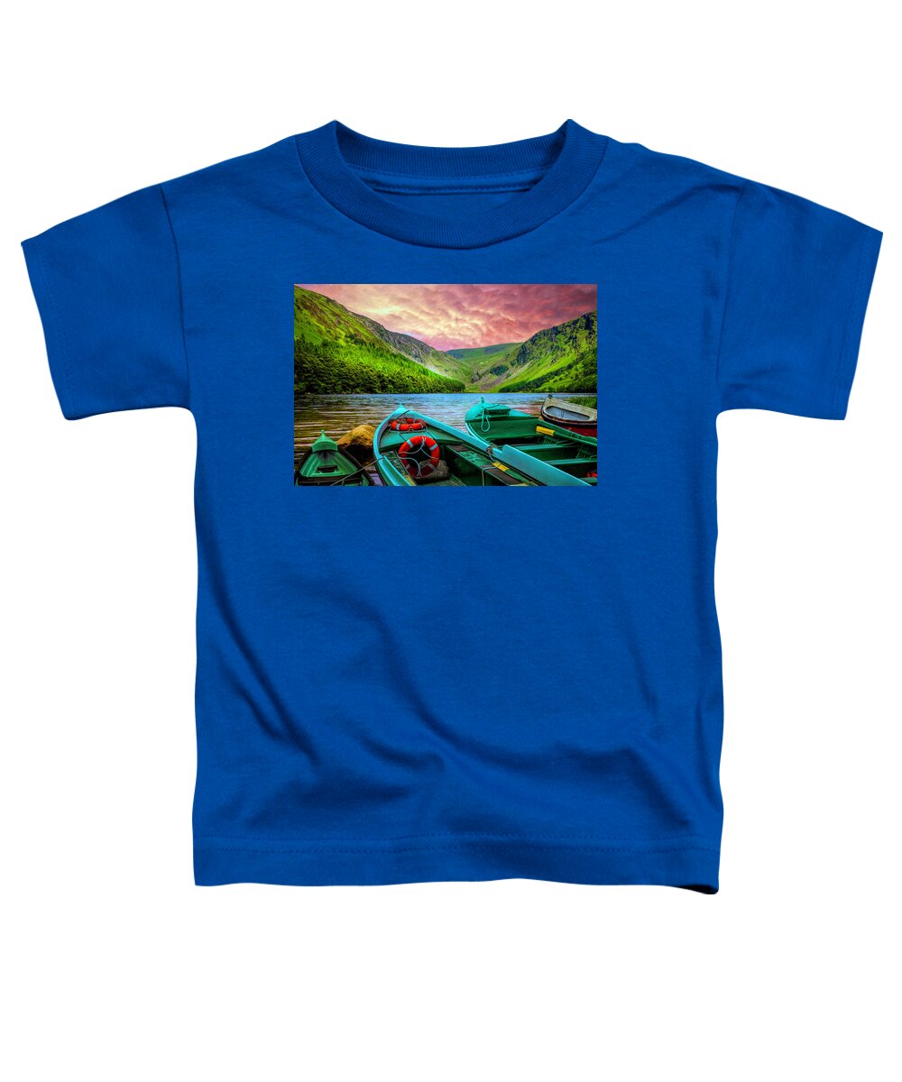Boats Toddler T-Shirt featuring the photograph Admiring the Beauty by Debra and Dave Vanderlaan