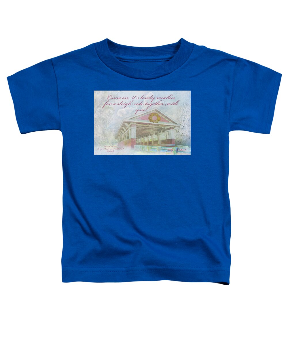 Covered Bridge Toddler T-Shirt featuring the digital art Advent December 2 2017 by Jolynn Reed