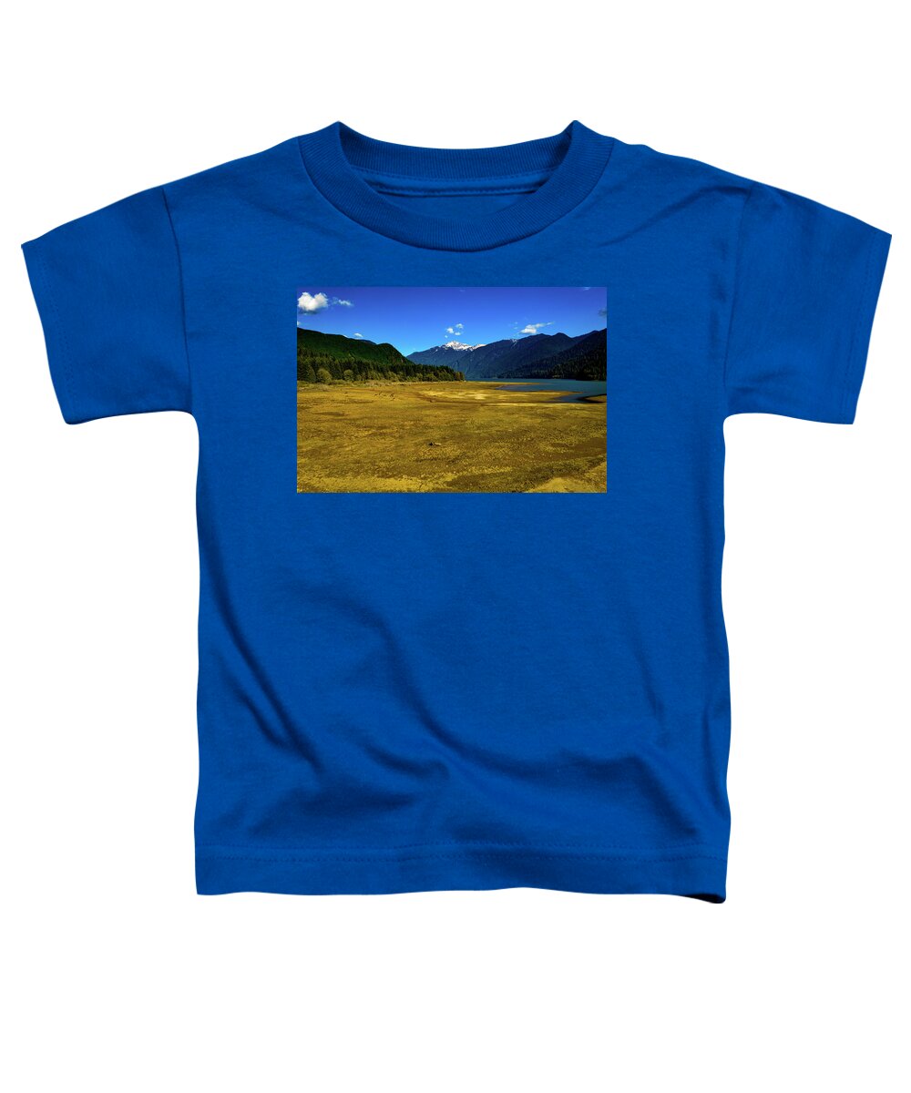 Steve Bunch Toddler T-Shirt featuring the photograph Baker Lake in the fall low water level by Steve Bunch