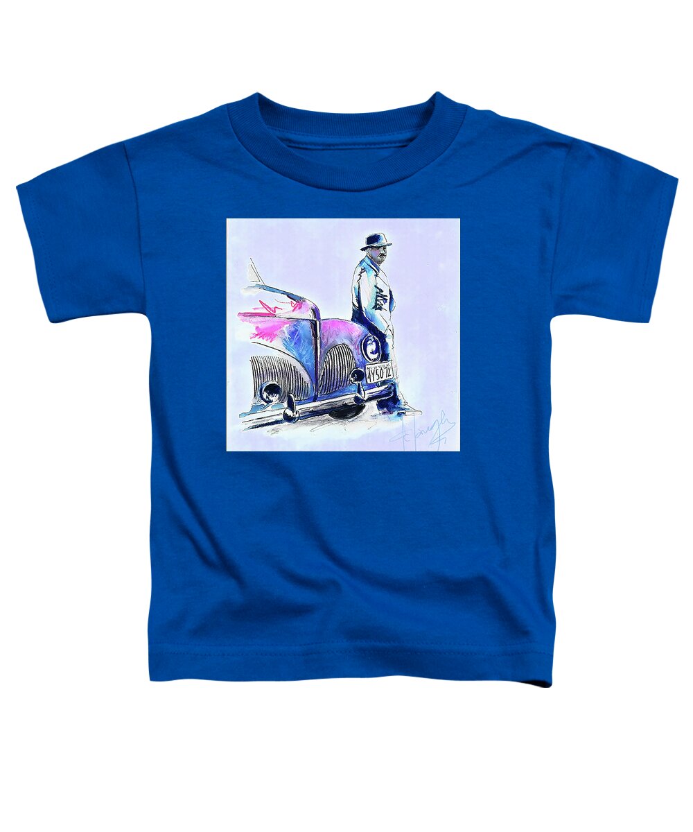 Brooklyn Toddler T-Shirt featuring the painting Brooklyn by DC Langer