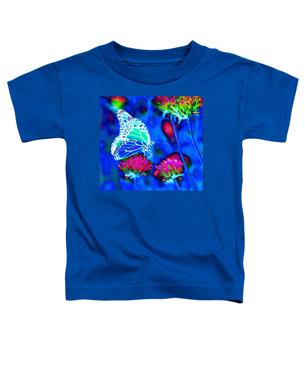 Butterfly Blue. Antennae Toddler T-Shirt featuring the photograph Butterfly Blue by Tom Kelly