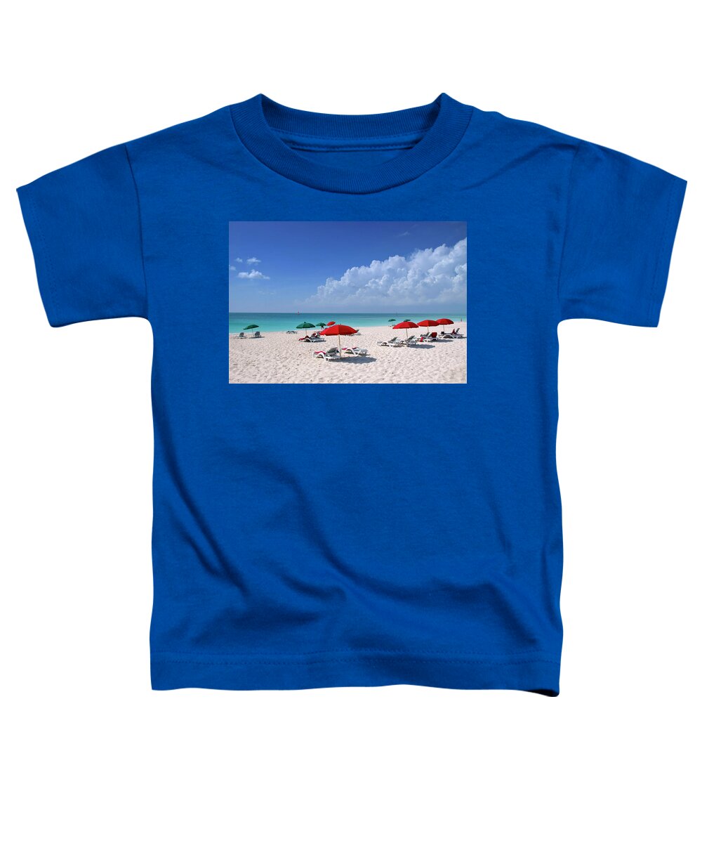 Ocean Toddler T-Shirt featuring the photograph Caribbean Blue by Stephen Anderson