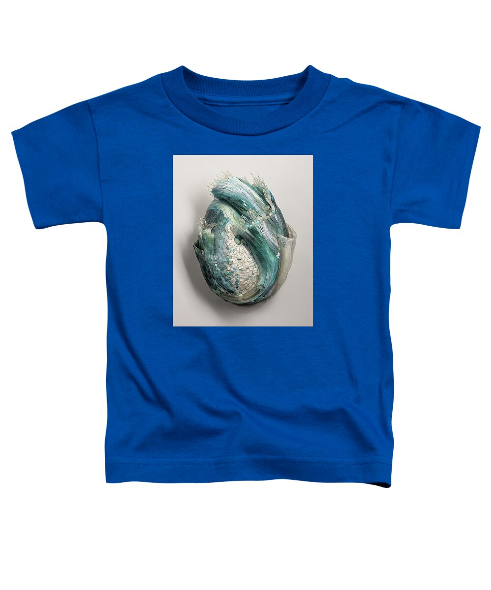 Water Toddler T-Shirt featuring the glass art Crysalis III by Mia Tavonatti