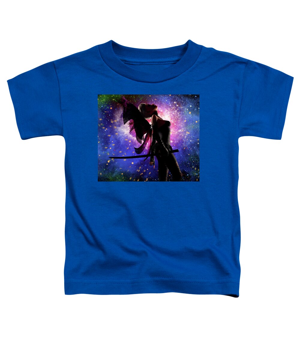 Fairy Toddler T-Shirt featuring the digital art Fairy Drama by Robert Hazelton