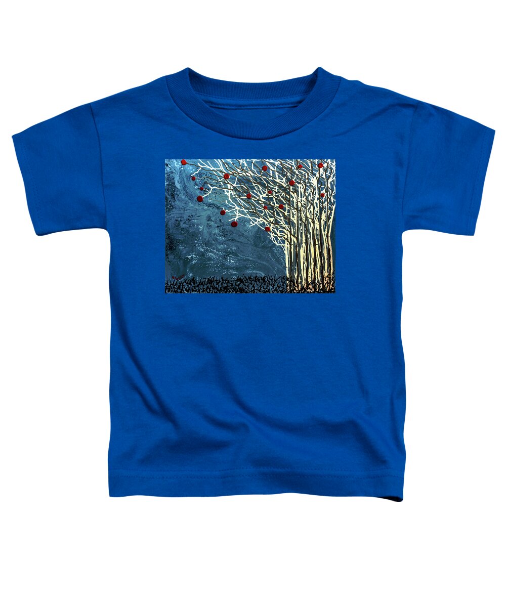 Abstract Toddler T-Shirt featuring the painting Forbidden by Renee Logan