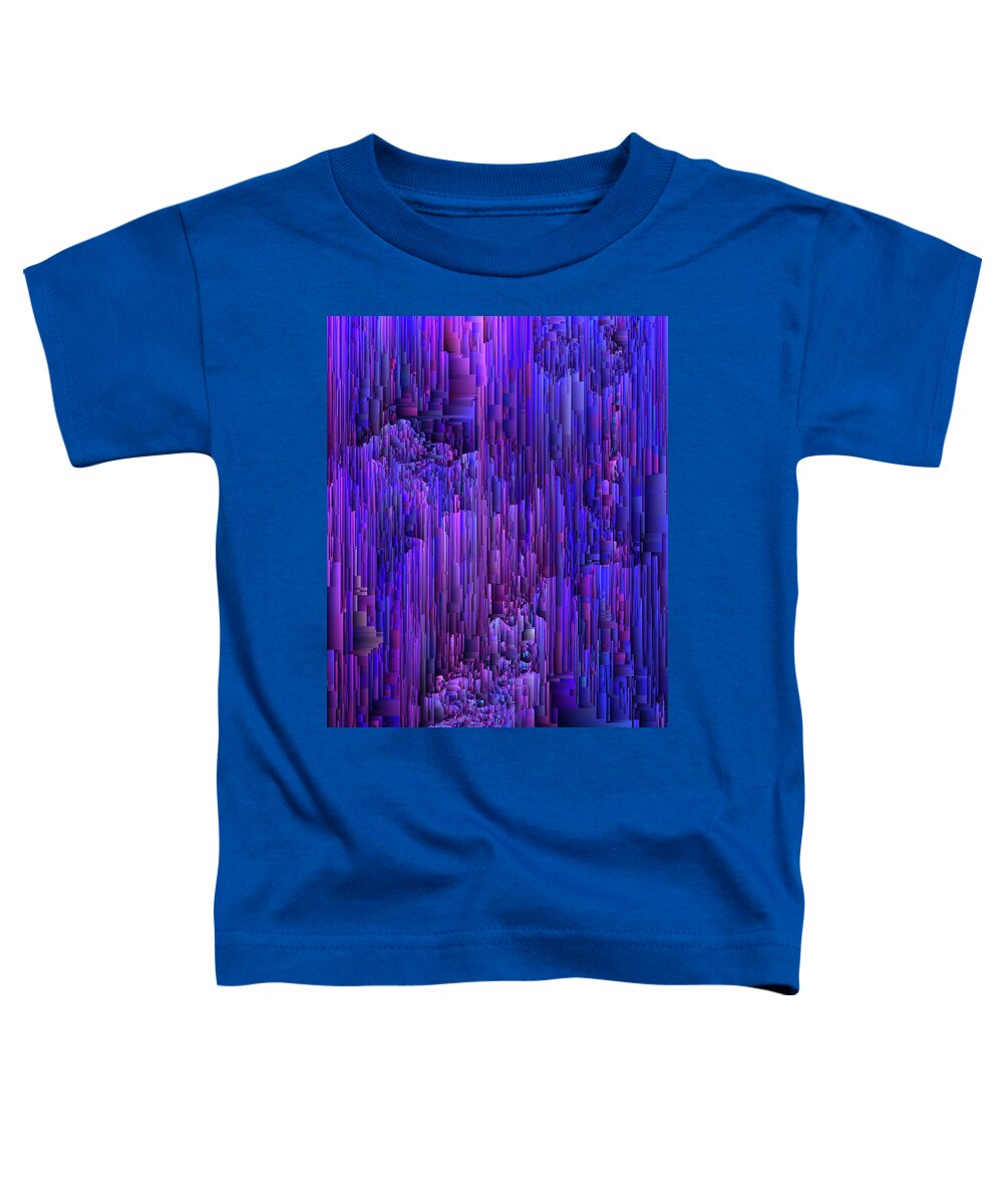 Glitch Toddler T-Shirt featuring the digital art Hidden Cave - Abstract Pixel Art by Jennifer Walsh