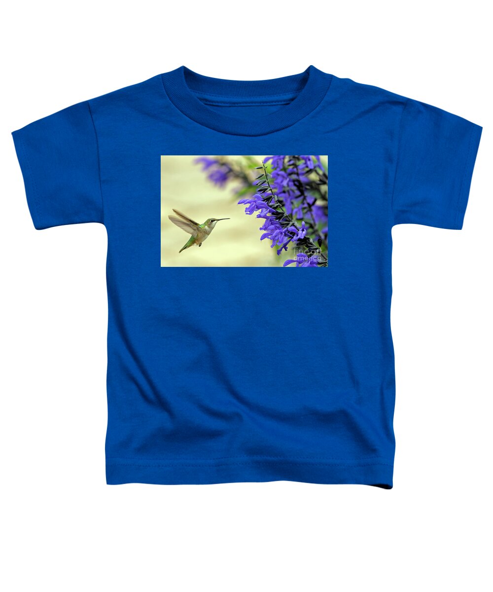 Hummingbird Toddler T-Shirt featuring the photograph Hummers in Longfellow Gardens by Natural Focal Point Photography