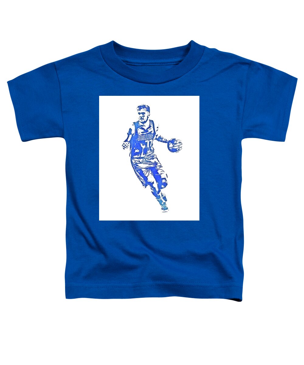 Luka Doncic Dallas Mavericks Pixel Art 1 Kids T-Shirt by Joe Hamilton -  Pixels