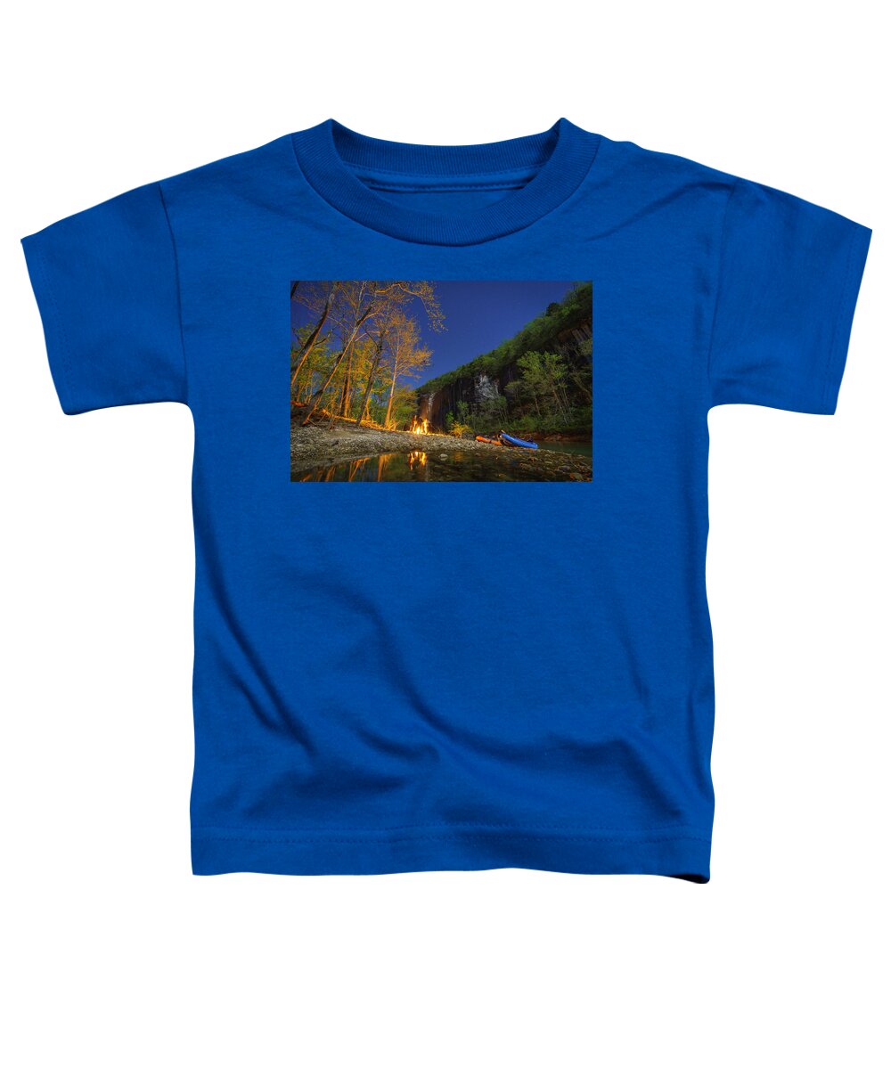 Buffalo National River Toddler T-Shirt featuring the photograph Midnight Riders by David Dedman