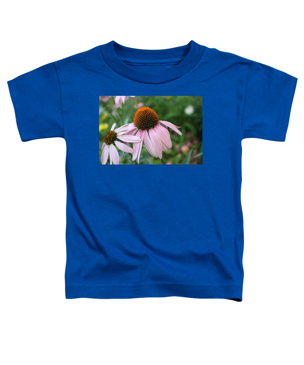 Purple Toddler T-Shirt featuring the photograph Purple Coneflower Pair by Christopher Lotito