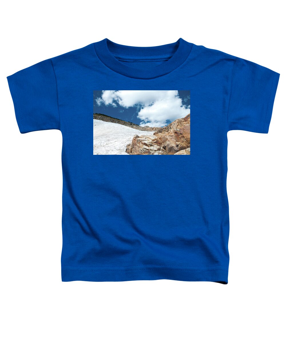 Tara Krauss Toddler T-Shirt featuring the photograph St. Mary's Glacier by Tara Krauss