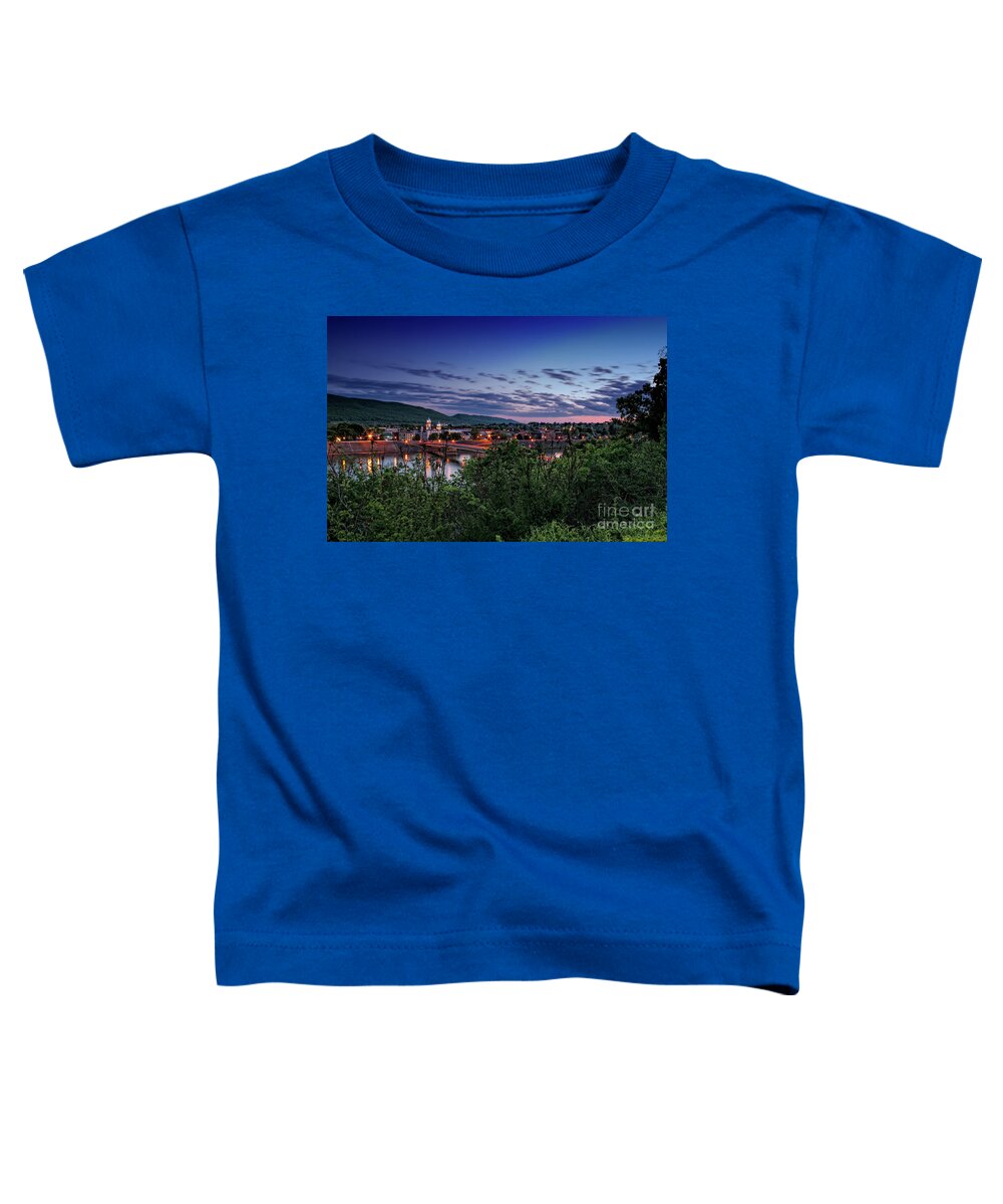 Lock Haven Toddler T-Shirt featuring the photograph Sunset over Lock Haven Pa by Arttography LLC