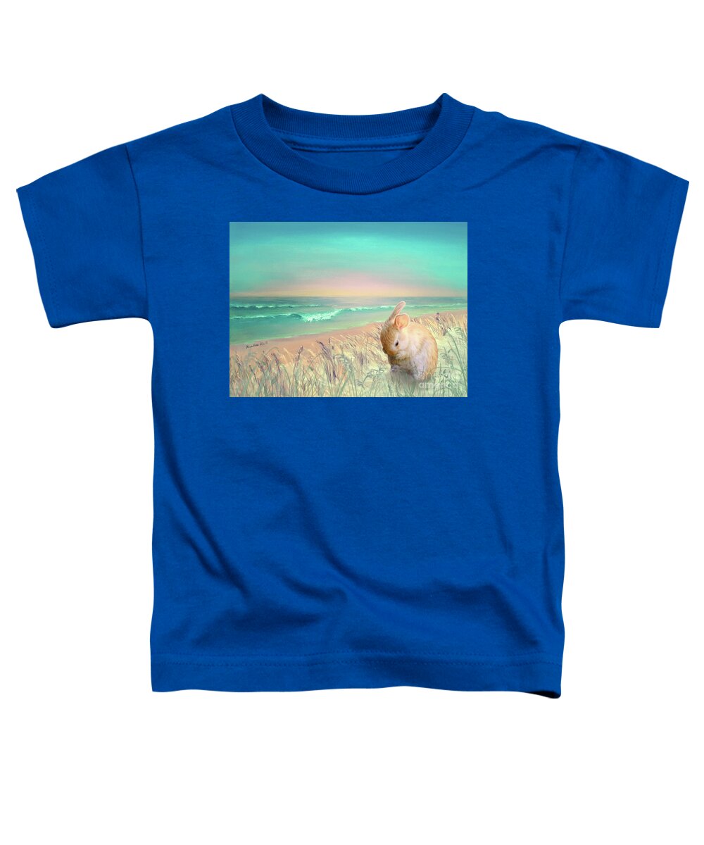 Sunrise Toddler T-Shirt featuring the pastel Morning Meditation by Yoonhee Ko
