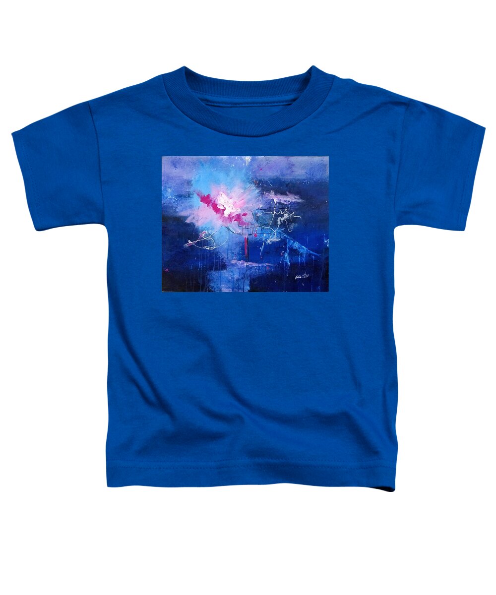 Galaxy Toddler T-Shirt featuring the painting To Light The Way by Barbara O'Toole